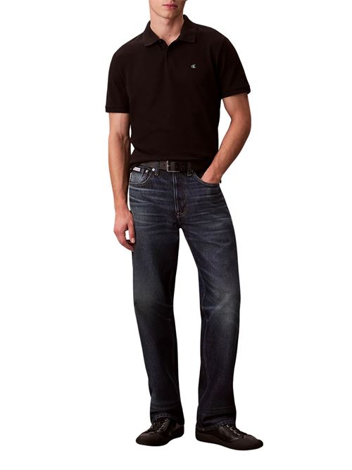Polo nera in cotone Calvin Klein Jeans | LV040EM269UB1